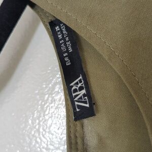 Zara Army Green 3/4 sleeve mini dress